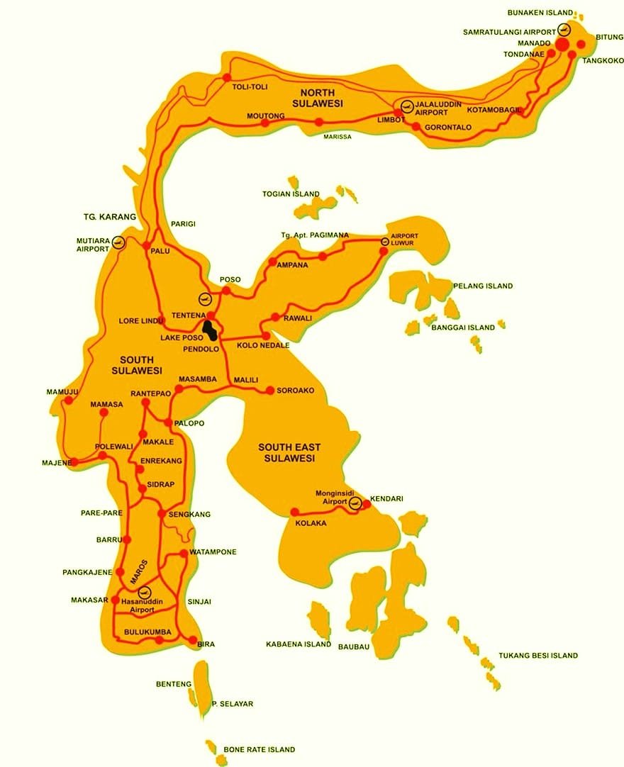 sulawesi-map North sulawesi